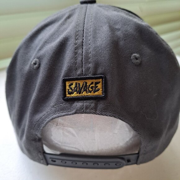 NEW TOP LEVEL Savage Snapback Hat Grey Black Gold Tiger Design 100% Cotton Claw - Picture 8 of 13